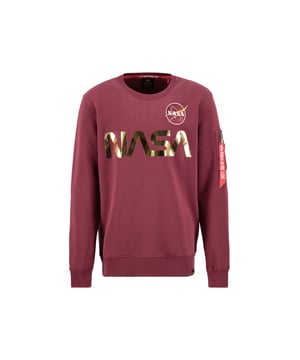The jumper is made from a soft knitted fabric with cuffs that keep it in place. It also features a reflective Alpha Industries logo on the chest.
