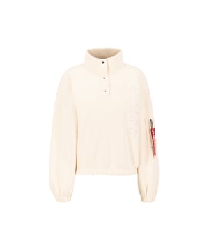 The EMB HC OS Sweater for women by ALPHA INDUSTRIES is a comfortable sweatshirt featuring a cool logo print design. The oversized fit and unlined construction provide a light wearing experience, while the long sleeves accommodate every movement. An absolute must-have for all Alpha fans!