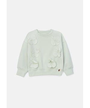 It's   to be! Upgrade your summer wardrobe with our new super soft sweat with delicate flower applique detail. It's a seasonal style staple.