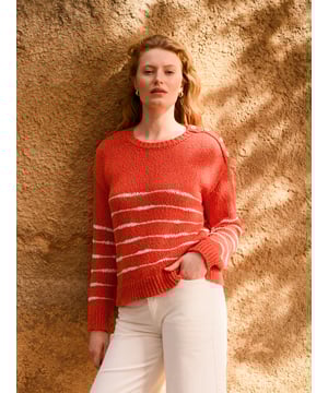 A new-season sweater to revive your layered looks, this Celtic & Co. take on the classic Breton jumper will fast become your favourite.Crafted in slub yarns with a chunky, uneven structure created through random drop stitches, it's trimmed with functioning buttons at the left shoulder for a little extra detail.