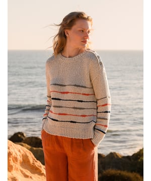 A new-season sweater to revive your layered looks, this Celtic & Co. take on the classic Breton jumper will fast become your favourite.Crafted in slub yarns with a chunky, uneven structure created through random drop stitches, it's trimmed with functioning buttons at the left shoulder for a little extra detail.