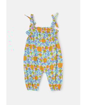 This scrumptious fruit print romper is crafted from soft double cloth cotton. providing both comfort and style. Soft. breathable. and perfect for summer days. it’s the ideal piece for little ones—and pairs perfectly with our big sister dress!.