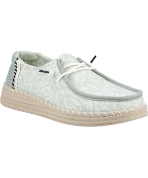 Der Strand ruft, und wir haben die Antwort: Wendy Espadrille Retro Palm. Diese sonnenverwöhnten neuen Lieblingsstücke verfügen über ein dickes, gewebtes Obermaterial und eine coole, geformte Espadrille-inspirierte Außensohle, die dich vom Boardwalk zur Strandbar bringt.