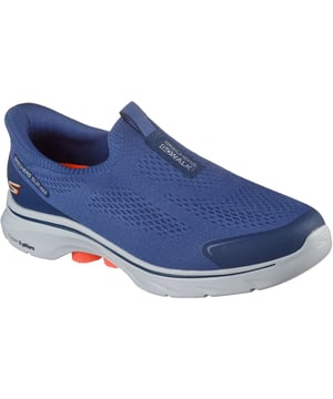 Schlüpfen Sie in bequemen Gehkomfort und Dämpfung mit den Skechers Hands Free Slip-ins: GO WALK 7 - Easy On Evolution. Ausgestattet mit unserem exklusiven Heel Pillow und der hochfedernden Hyper Pillar Technology für zusätzlichen Halt.