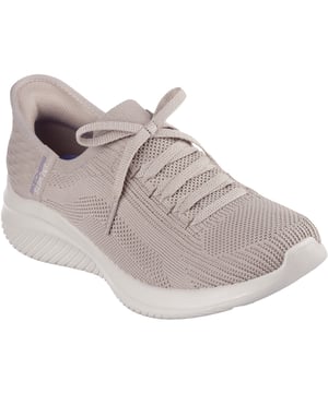 Stap moeiteloos in stijl en comfort met Skechers Slip-Ins: Ultra Flex 3.0 - Brilliant Path. Voorzien van een Stretch Fit geengineerd gebreid bovenwerk met decoratieve veters, een Skechers Slip-Ins hielpaneel en een gevoerde Skechers Air-Cooled Memory Foam inlegzool.