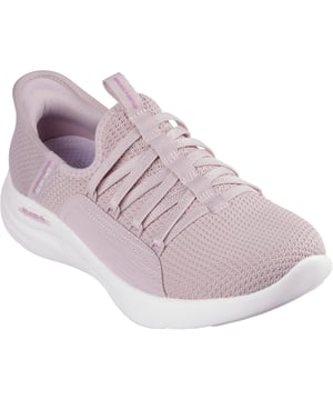 Stap in stijlvolle comfort met Skechers Hands Free Slip-ins: Relaxed Fit Sport - Ballet Chic. Met een bovenkant van mesh bungee-laces, onze exclusieve Heel Pillow en een gevoerde Skechers Air-Cooled Memory Foam inlegzool.