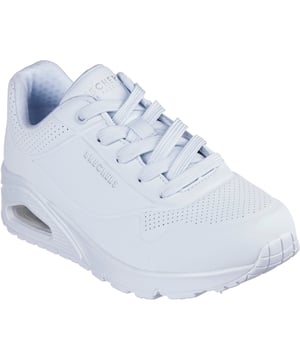 Stap in de hele dag comfort met deze sneakers met een glad synthetisch Durabuck-bovenwerk met ademende perforaties. Ontworpen met Skechers Air-Cooled Memory Foam®-inlegzolen voor superieure demping en een zichtbare luchtgeveerde middenzool van Skech-Air® voor schokabsorptie. De duurzame rubberen buitenzool zorgt voor langdurig dragen en grip.