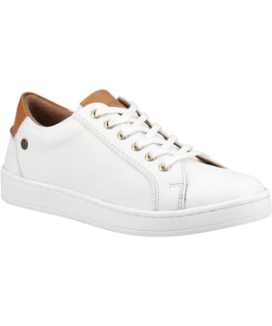 Cotswold Shoes brings you a cool leather trainer with a countryside twist. Featuring soft leather uppers and front lace fastening. With a comfort footbed and dual laces.