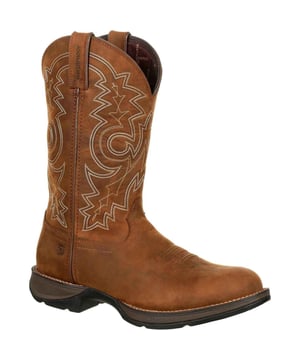 This boot is ready to tackle any job on the farm. Get the men's 12" Waterproof Round Toe Rebel today!