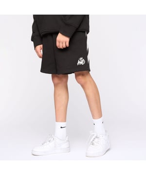 Boys Kings Will Dream Crosby Jog Shorts in black- Elasticated waist- Side welt pockets- Graphics at front and back left leg- Soft brushback fleece construction- Relaxed fit- 60% Cotton  40% Polyester.  Machine washable.- Ref: KD3R124526BS2STK
