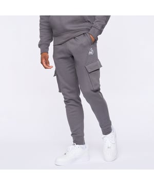 Mens Kings Will Dream Crosby 2.0 Cargo Joggers in asphalt- Elasticated waist with drawcord- Multi-pocket design- Embroidered logo at left thigh- Ribbed cuffs- Soft brushback fleece construction- Tapered fit- 60% Cotton  40% Polyester.  Machine washable.- Ref: KD2U124382ASSTK