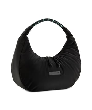 PRODUCT STORY: Step into the future with this luxe-meets-sport hobo bag. Featuring a chunky rope shoulder strap, rich metal branding, and an internal zip pocket, it's perfect for making a statement. Embrace the evolution with PUMA's signature flair. FEATURES & BENEFITS: Made with at least 50% recycled materials. DETAILS: Two-way zip opening into main compartment; Internal zip pocket; Chunky rope shoulder strap; Embossed lining; Rich metal branding; Dimensions: W33cm / D11cm / H18cm; Volume: 5.5L; PUMA branding details.