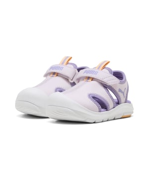 PRODUCT STORY: Ready for pool days and outdoor activities, these lightweight sandals feature playful colourblocking, quick-drying neoprene upper, and kid-friendly hook-and-loop closures. Little ones can stay active and stylish, wherever they go. DETAILS: Regular width; Water-friendly neoprene upper; Hook-and-loop closure; PUMA branding details; PUMA Toddlers: Recommended for toddlers between 0 and 4 years.