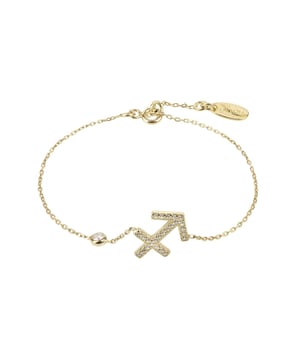 Introducing our beautiful Zodiac Horoscope Star Sign Bracelet, perfect for those born under the Sagittarius sign! This bracelet makes a wonderfully stylish and personal gift, and is also a great way to show off your unique sense of style.The bracelet is made of 925 sterling silver, and is hand-set with sparkling white zirconia stones on a star sign motif. It's adjustable 14.5cm - 17cm to fit most wrist sizes, weighs 1.9g and comes in a choice of 22ct gold, 22ct rose gold or rhodium plating. It's finished with a lobster clasp and size adjuster for a comfortable and secure fit.Sagittarius are known for their optimistic and positive outlook on life, and this bracelet is the perfect way to show off your sunny personality and add a little bit of extra sparkle to your day! Or if you know anyone who celebrates their birthday between November 22 - December 21, this bracelet would make an excellent birthday or Christmas gift.Sagittarius is the ninth sign of the zodiac, and those born under this sign are known for their optimistic and positive outlook on life. They are always looking for new challenges and experiences, and are never afraid to take risks. Sagittarius is ruled by Jupiter, the planet of luck and expansion, which means that these people are lucky in everything they do. They have an innate sense of joy and enthusiasm for life, which makes them irresistible to others.