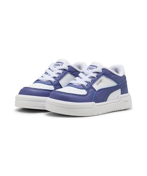 PRODUCT STORY: Now you can deck out your little one in the latest iteration of the famed California series. Chances are you or your friends rocked this style way back when (they've been around since the 1980s after all). But just as times have changed, so have these trainers. Now they feature a synthetic upper, a mesh lining and an ultra-comfortable sockliner with a PUMA Logo screenprint on it. Add to that the debossed and foil-printed PUMA branding on the quarter and heel, and you've got a pair of trainers that are both super retro and super now. DETAILS: Low boot; Synthetic upper; Sockliner with PUMA Logo screenprint; Rubber and TPU pods on midsole; Non-marking rubber outsole; Mesh lining; Debossed and foil-printed PUMA branding on quarter and heel; PUMA Formstrip on lateral side and debossed PUMA Cat Logo on outsole; PUMA No. 2 Logo on upper and PUMA Wordmark on tongue; PUMA Babies i style: Recommended for toddlers between 0 and 4 years; Lining: Textile; Outsole: Rubber; Midsole: Rubber; Upper: Other; Sockliner: Textile.