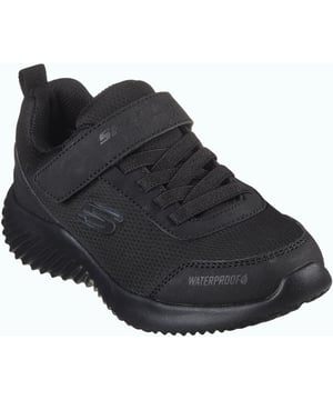 Splash-proof comfort and athletic style combine in Skechers Bounder - Dripper Drop. This lightweight waterproof sneaker features a mesh and synthetic upper with stretch laces, an adjustable instep strap, and a cushioned comfort insole.