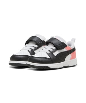 PRODUCT STORY: A retro-style basketball shoe retooled for a new generation. The Rebound v6 Low features a low-cut silhouette, making it ideal for your youngster's off-court look. All-day cushioning is provided thanks to the rubber midsole and soft sockliner. FEATURES & BENEFITS: The upper of the shoes is made with at least 20% recycled materials and the bottom is made with at least 10% recycled materials. DETAILS: Mid-cut collar; Synthetic upper; Rubber midsole; Rubber outsole; PUMA Toddlers: Recommended for toddlers between 0 and 4 years; 94.26% Synthetic, 5.74% Textile.