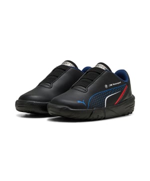 PRODUCT STORY: Unleash your inner racer with PUMA's BMW M Motorsport Drift Cat 11. Featuring BMW's iconic colours, a sleek synthetic upper, and a durable rubber sole, these kicks are perfect for fans who crave style and performance. Feel the thrill! FEATURES & BENEFITS: The upper of the shoes is made with at least 20% recycled materials. DETAILS: Regular width; Synthetic upper; Elasticated closure for quick on-and-off; Rubber outsole; Iconic BMW M Motorsport colours; PUMA Toddlers: Recommended for toddlers between 0 and 4 years.