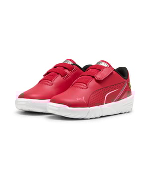 PRODUCT STORY: Unleash your inner speedster with PUMA's Ferrari collaboration. Sleek synthetic upper, rubber sole, and Ferrari's iconic colours make every step a statement. Perfect for those who live life in the fast lane and love to stand out. FEATURES & BENEFITS: The upper of the shoes is made with at least 20% recycled materials. DETAILS: Regular width; Synthetic upper; Elasticated closure for quick on-and-off; Rubber outsole; Iconic Scuderia Ferrari colours; PUMA Toddlers: Recommended for toddlers between 0 and 4 years.