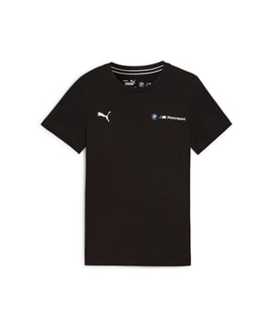 PRODUCT STORY: Our longstanding partnership with BMW M Motorsport continues with innovative, fresh looks. Add this motorsport-inspired staple to your wardrobe - it has short sleeves, a crew neck and subtle BMW M Motorsport branding details. FEATURES & BENEFITS: Made with at least 20% recycled cotton. DETAILS: Regular fit; 160 gsm, single jersey; Crew neck; Short sleeves; BMW M Motorsport branding details; PUMA Youth: Recommended for older kids between 8 and 16 years.