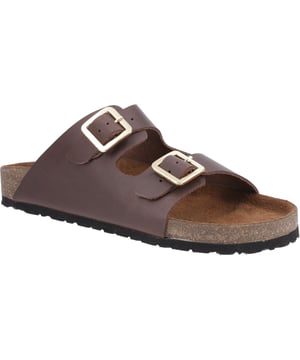 Cotswold Shoes brings a country classic sandal. With double strap uppers made from soft leather with buckle detailing. Finished with a comfortable footbed, making these the perfect sandals for all Summer long.
