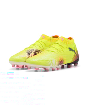 PRODUCT STORY: Playmakers, unleash your creativity with the FUTURE 8 ULTIMATE., a boot that fits different, made for players who make a difference. It features a FLEXGILITY outsole for agile movement, GripControl Pro for enhanced ball control, and a customizable fit with or without laces. Stay cool with Ortholite O-Thermâ„¢ technology, so you can move between the lines and create beyond limits. FEATURES & BENEFITS: Made with at least 20% recycled materials; PWRTAPE: Targeted upper reinforcement for support and durability; ORTHOLITE O-THERMâ„¢: aerogel-infused insole blocks out the heat, keeping the foot cool and comfortable; FUZIONFIT: wraps the foot like a second skin, offering a snug, cushioned fit without limiting movement. DETAILS: Features a four-way stretch yarn that adapts dynamically to the foot shape and movement; Fuzionpods on the upper protect the foot without restricting freedom of movement; PWRTAPE across the midfoot provides ultimate lockdown and stability; Circular stud layout and stud shape optimized for use on artificial grass; FLEXGILITY outsole is designed for quick pivots and agile 360-degree movement needed to outmaneuver the opposition; Regular to wide fit; Play with or without laces; AG: Suitable for use on artificial grass (4G).