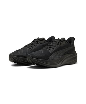 PRODUCT STORY: Take your run to the next level with the Darter Pro. PROFOAM delivers an instant, responsive ride and the engineered mesh upper keeps you cool at high speeds. A locked-in midfoot and durable outsole let you power through any distance or terrain. Unrivalled performance meets unmatched value in PUMA's latest essential. FEATURES & BENEFITS: The upper of the shoes is made with at least 20% recycled materials; PROFOAM: Lightweight EVA designed to cushion your landing and propel your next step. DETAILS: Lace closure; Engineered mesh upper; Full length rubber outsole; Heel-to-toe drop: 6mm; Surface type: Road running; Recommended for: neutral pronators.