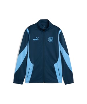 PRODUCT STORY: Young Cityzens, express your pride with this PUMA jacket featuring a multi-layered Man City silicone badge, flatlock stitching, and a PUMA Cat logo on the chest. The elasticated waistband and cuffs ensure a snug fit. Feel the Etihad Stadium energy and represent the Sky Blues with every step you take. DETAILS: Regular fit; Spacer material; Flatlock stitching; Hood; Full zip; Long sleeves; Elasticated waistband and cuffs; Multi-layered Manchester City silicone badge; PUMA Cat logo on the chest; PUMA Youth: Recommended for older kids between 8 and 16 years.