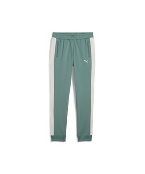 PRODUCT STORY: Step into the legacy with PUMA's track pants. Featuring T7 panel inserts, zip pockets, and an elasticated waistband with tonal drawcords, these pants combine heritage and modernity. The iconic CAT logo embroidery adds the finishing touch to your look. DETAILS: Regular fit; Tricot; Regular length; Medium rise; Side Pocket; PUMA Youth: Recommended for older kids between 8 and 16 years.