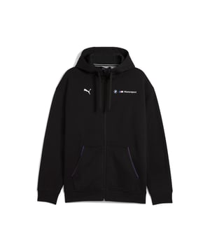 PRODUCT STORY: Rev up your style with PUMA's latest collaboration. Featuring BMW M Motorsport branding, BMW colour piping, and a relaxed fit, this jacket is your go-to for a sleek, sporty look. Embrace the thrill of the race with PUMA. FEATURES & BENEFITS: Made with at least 20% recycled materials. DETAILS: Relaxed fit; Main material: Fleece; Regular length; Hooded; Full zip; Long sleeves; Zip pocket; BMW M Motorsport and PUMA branding.