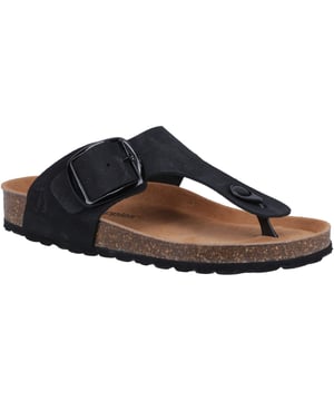 Perfect for lazy summer days, the Billie Mule features a real suede upper and footbed with easy slip on toe post styling