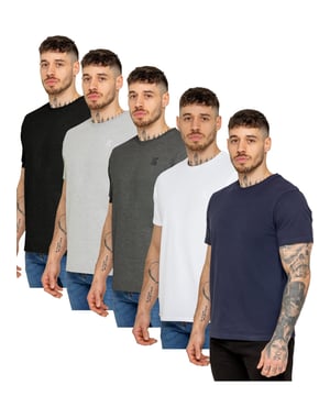 Upgrade your essentials with the Kruze Men’s T-Shirt, a set of five versatile tees designed for all-day comfort and classic style. Made from premium cotton, these t-shirts offer a soft, breathable feel, ideal for any season. Featuring a regular fit with a crew neck and short sleeves, each shirt provides a comfortable and flattering silhouette that pairs well with jeans, joggers, or shorts. The Kruze branding on the chest adds a touch of understated style, making these tees easy to dress up or down. Perfect for layering or wearing solo, this five-pack offers both quality and convenience, making it a must-have for any wardrobe. (159)