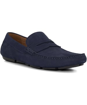 Update your portfolio of luxurious moccasins with Bradley. These suede penny loafers are a classic slip-on design, crafted with a cushioned footbed for all-around comfort, and woven upper detailing. The square-toe silhouette updates the aesthetic.