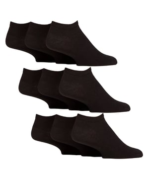 Gentle Grip - Men’s 9 Pair Multipack Diabetic Trainer Socks: Discover the ultimate solution for diabetic foot care with Gentle Grip's specially crafted diabetic socks for women. Engineered by technical experts, these Gentle Grip Diabetic Trainer socks offer a tailored approach to diabetic foot health with a low cut trainer length, perfect for the Spring & Summer seasons. Experience unparalleled comfort with these luxuriously soft cotton-rich socks, meticulously designed to securely hold ankles without elastication, eliminating the tightness that can pose problems for those with circulatory issues. Featuring hand-linked toes for smooth seams, these socks prioritise comfort for diabetics, preventing irritation and soreness. Choose these lightweight Gentle Grip diabetic trainer socks to care for your legs every day. These socks come in 9 pair packs and are available in 5 different options. They are made from: 77% Cotton, 15% Polyester, 1% Elastane. They come in 2 Men’s Sizes: 6-11 UK, 12-14 UK and are Machine Washable. Extra Product Details: Gentle Grip Diabetic Trainer Socks 9 Pack Diabetic Trainer Socks  NON ELASTIC Ankle Top Smooth Toe Seam HoneyComb Top Hand Linked Toe Seam