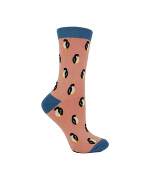 Miss Sparrow Bamboo Patterned Animal Socks: Miss Sparrow prides their products on the philosophy of making your feet feel fabulous all year round. Whether it's their chic and stylish products, they bring you unique, exciting and fashionable accessories, full of individuality to give you the confidence to be you. If you’re after great bamboo socks with very bright, funky and crazy colours then these bunch of Miss Sparrow Socks are perfect! With loads of patterns like spots, stripes, zig zags and more! You’ll be sure to find the perfect pair to jazz up your feet!. Their socks will keep your toes warm and make your loved ones smile on special occasions. They would even make a wonderful gift for yourself or a loved one. These socks are breathable, hypoallergenic antibacterial and super soft. There are many patterns available including: Puffins, Frogs, Penguins and even more!. These range of socks are made from 54% Bamboo, 22% Cotton, 16% Polyester, 6% Nylon, 2% Elastane. They are womens size 4-7 UK. Machine washable under 40. Do not dry clean. Do not iron. Do not bleach. Extra Product Details: Ladies Miss Sparrow Socks Novelty Bamboo Socks A Great Gift Bamboo Rich Fibres Funky Patterns Super Soft & Breathable Hypoallergenic Antibacterial Machine Washable Under 40