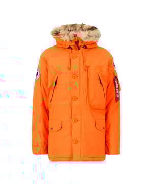 The Polar Jacket from Alpha Industries is the perfect winter jacket for men. It features a removable faux fur collar, embroidered patches in polar expedition style, and a parka design. It will surely keep you warm and stylish all winter long.