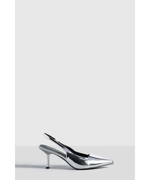 New season update. Our court shoes are back and better than ever before. The ultimate shoe for comfort and style, chic is the word and the look this season. With typically no fastening and a medium heel height, who says you can't strut it out in style while working it out in the office? Team a classic black pointed court shoe with a pencil skirt and crisp white shirt, or try an open back option for something a little different.Style: Court ShoesFabric: PU