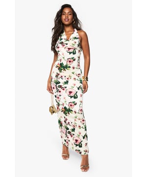 Stunning maxi slip dress with scarf detail
        Luxurious satin fabric for a smooth, glossy finish
        Flattering scoop neckline enhances dcolletage
        Figure-hugging silhouette accentuates curves
        Versatile design suitable for various formal occasions
    
    Make a lasting impression at your next special event with this captivating maxi slip dress from Boohoo. The scarf detail adds a touch of sophistication, while the satin fabric drapes beautifully over your curves, creating a sleek and elegant silhouette. Perfect for weddings, races, or graduations, this dress can be styled to suit any formal occasion. Pair it with strappy heels and a clutch bag for a classic look, or add statement jewellery to create a more dramatic ensemble. The scoop neckline offers a feminine touch, ideal for showcasing a delicate necklace. For cooler evenings, drape a lightweight shawl over your shoulders to complete the look. This versatile piece is a must-have addition to your occasion wear wardrobe, ensuring you're always ready to dazzle at a moment's notice.