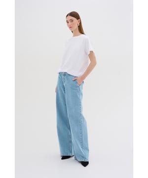 Non stretch,Loose fit,Hoge taille,Lange lengte,Relaxed  Fijne was 30°, niet bleken, niet in de droger drogen, Druipnat ophangen in de schaduw, koud strijken max. 110° C, Niet droog reinigen  100% Katoen