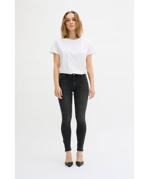 Custom,Slim fit,Halfhoge taille,7/8 lengte,Slim  Fijne was 30°, niet bleken, niet in de droger drogen, koud strijken max. 110° C, Niet droog reinigen  90% Katoen,8% Polyester,2% Elastaan