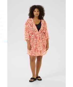 Loose fit,Knielänge,3/4 Ärmel  30° waschbar, Nicht bleichen, Nicht im Trockner trocknen, Tropnass aufhängen im Schatten, Warm bügeln max. 150° C, Trockenreinigung  100% Polyester