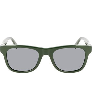 Discover the perfect blend of style and functionality with these Lacoste Grey Lensed Green Sunglasses. Designed to offer superior eye protection, their green lenses reduce glare and enhance visual clarity, making them ideal for bright, sunny days. The sleek grey frame adds a modern, sophisticated touch that complements any outfit, whether casual or formal. Lightweight and comfortable, these sunglasses are perfect for all-day wear, ensuring you look effortlessly stylish while shielding your eyes. Elevate your accessory game with this iconic Lacoste design that combines timeless elegance with practical performance.52X20X145 100% Plastic