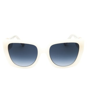 Elevate your style with the Marc Jacobs Dark Gray Gradient Lensed Ivory White Sunglasses, designed specifically for women who appreciate luxury and sophistication. These sunglasses feature a striking ivory frame paired with dark gray gradient lenses that offer both eye protection and a chic, modern look. Perfect for sunny days or adding a fashionable edge to any outfit, they combine high-quality materials with timeless design. Experience comfort and elegance while making a bold statement wherever you go. These sunglasses are an essential accessory for those who value both function and fashion. 100% Plastic
54X19X145