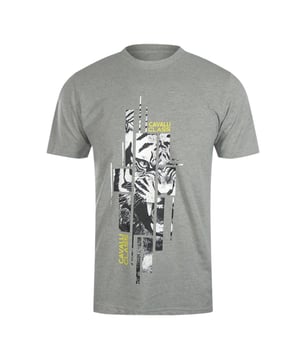 Elevate your casual wardrobe with the Cavalli Class Abstract Tiger Logo Grey T-Shirt. Crafted from soft, high-quality fabric, this t-shirt offers exceptional comfort and durability. Its striking abstract tiger logo adds a bold, artistic edge to your look, making it perfect for those who want to stand out effortlessly. The versatile grey shade pairs seamlessly with any outfit, whether you're dressing up or keeping it relaxed. Experience the perfect blend of style and comfort with this distinctive piece from Cavalli Class, designed to enhance your everyday fashion with a touch of sophistication. Mens, Made In Bangladesh, 100% Cotton