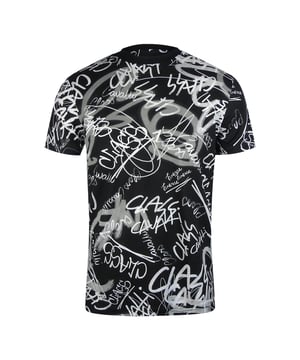Elevate your casual wardrobe with the Cavalli Class Graffiti Black T-Shirt, a striking blend of bold design and premium comfort. Crafted with meticulous attention to detail, this black and white tee features distinctive graffiti-inspired graphics that make a confident style statement. Its high-quality fabric ensures a soft touch and lasting durability, perfect for everyday wear or standout occasions. Experience the fusion of contemporary art and fashion with this versatile piece that effortlessly complements any outfit, making it a must-have addition to your collection. Mens, Made In Bangladesh, 100% Cotton