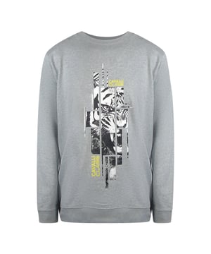 Experience the perfect blend of style and comfort with the Cavalli Class Splintered Tiger Graphic Grey Sweatshirt. Crafted from 100% premium cotton, this men's sweatshirt offers a soft, breathable feel ideal for everyday wear. Featuring a striking splintered tiger graphic on a versatile grey backdrop, it adds a bold edge to your casual wardrobe. The classic round neck design ensures a timeless look, while the high-quality construction guarantees durability. Made in Bangladesh with attention to detail, this sweatshirt is a must-have for those who appreciate fashion that stands out effortlessly. Elevate your casual style with Cavalli Class today