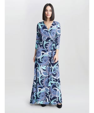 Our classic, perfect everyday maxi jersey dress from Gina Bacconi, featuring a flattering twist knot at the side and A-line shape skirt. Dress up or down for a versatile look!