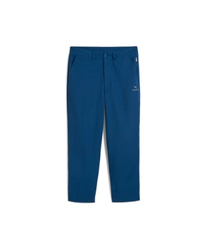 PRODUCT STORY: Celebrate your Cityzen pride with these refined pants. Featuring a sleek PUMA Cat logo, woven jacquard, and practical pockets, this MMQ piece embodies the "Macht's mit QualitÃ¤t" (Made with Quality) spirit. Minimalistic aesthetics and sophisticated details make it perfect for fans who appreciate minimalist design in the colors of the Sky Blues. FEATURES & BENEFITS: Made with at least 50% recycled materials. DETAILS: Relaxed fit; Dobby material; Regular length; Medium rise; Button placket; Back Pocket, Side Pocket, Other Pocket; PUMA branding details.