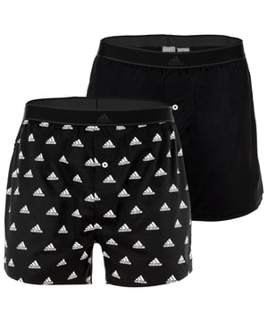 Bequemer Boxershorts-Doppelpack für Herren aus softer Baumwoll-Webware mit hohem Tragekomfort von der Marke adidas.
