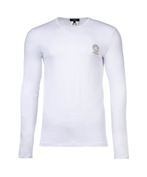 Hochwertiges Herren langarm Unterhemden der Marke VERSACE. Elastische Baumwoll-Jersey Qualität, mit goldenem VERSACE-Logo-/Medusa-Print.